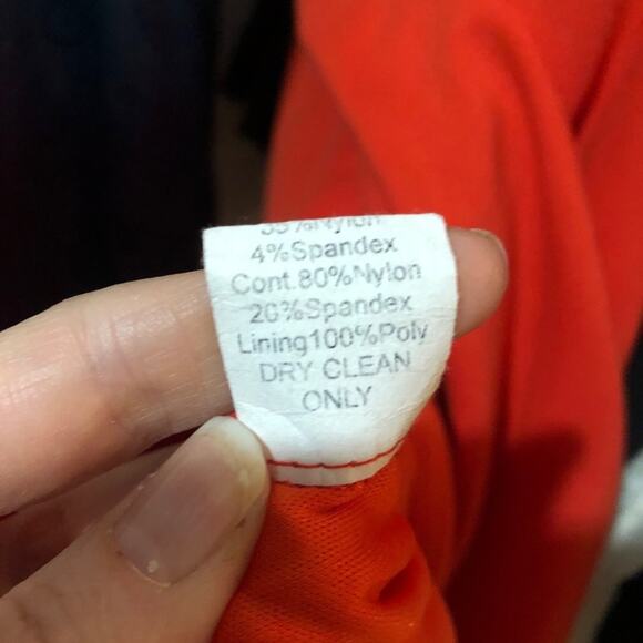 Bailey 44 Orange Skater Dress Mesh Cutout Womens SP Fit & Flare Mini Cap Sleeve - Picture 7 of 8